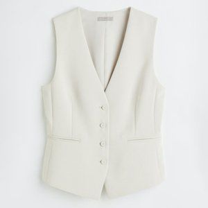 H&M Tailored Vest | Cream | Size M